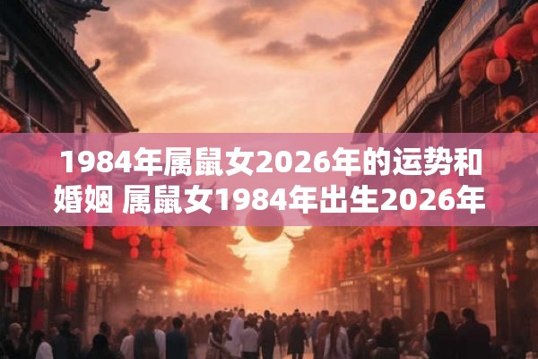 1984年属鼠女2026年的运势和婚姻 属鼠女1984年出生2026年运势如何婚姻状况如何