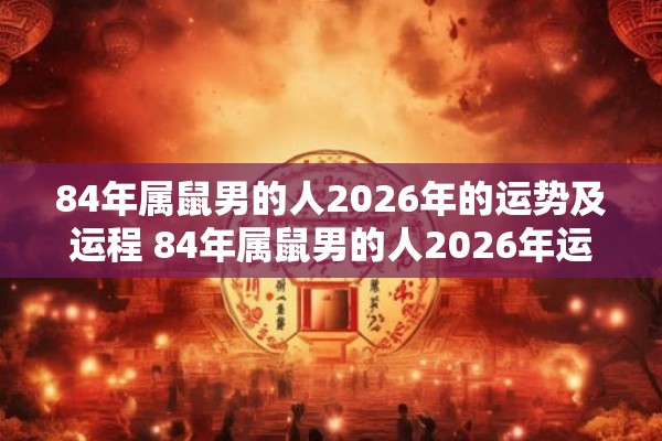 84年属鼠男的人2026年的运势及运程 84年属鼠男的人2026年运势及运程如何