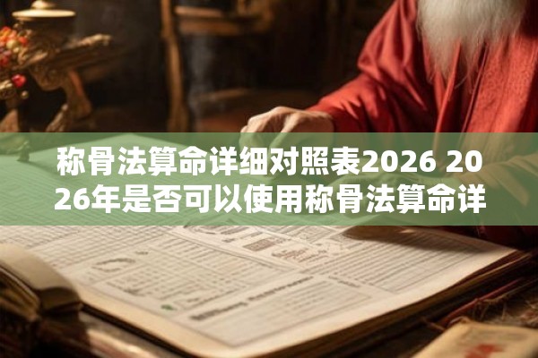 称骨法算命详细对照表2026 2026年是否可以使用称骨法算命详细对照表进行命运预测