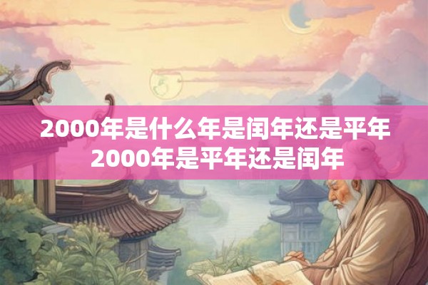 2000年是什么年是闰年还是平年 2000年是平年还是闰年