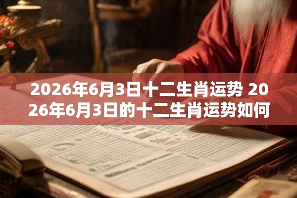 2026年6月3日十二生肖运势 2026年6月3日的十二生肖运势如何 2026年6月3日十二生肖运势 2026年6月3日的十二生肖运势如何