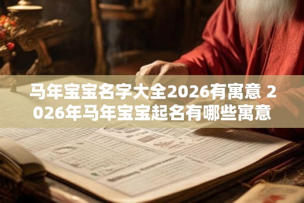 马年宝宝名字大全2026有寓意 2026年马年宝宝起名有哪些寓意深刻的名字推荐