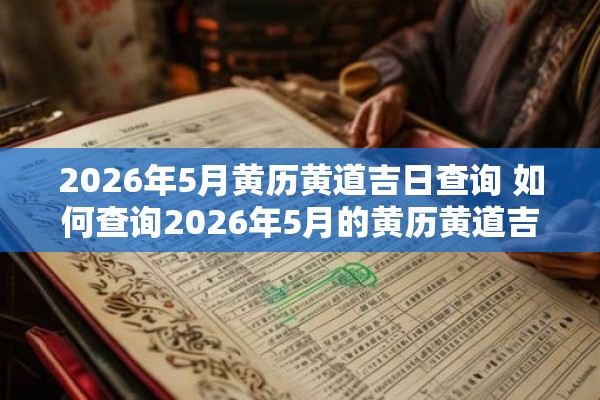 2026年5月黄历黄道吉日查询 如何查询2026年5月的黄历黄道吉日 2026年5月黄历黄道吉日查询 如何查询2026年5月的黄历黄道吉日