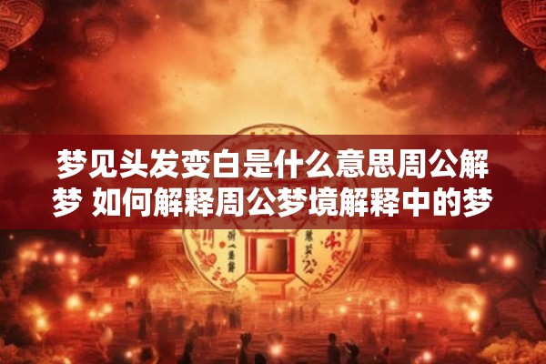梦见头发变白是什么意思周公解梦 如何解释周公梦境解释中的梦见头发变白是什么意思