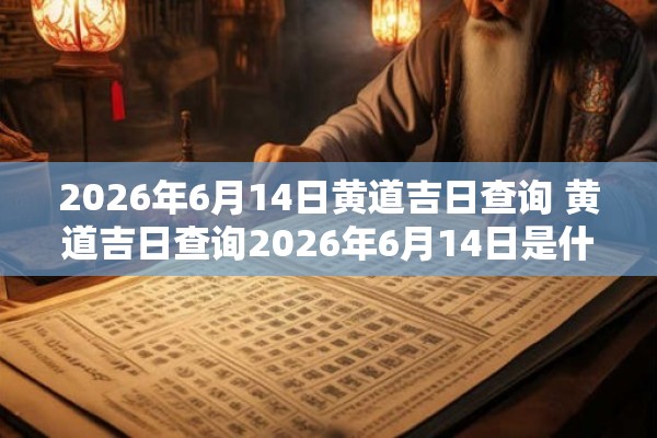 2026年6月14日黄道吉日查询 黄道吉日查询2026年6月14日是什么时候