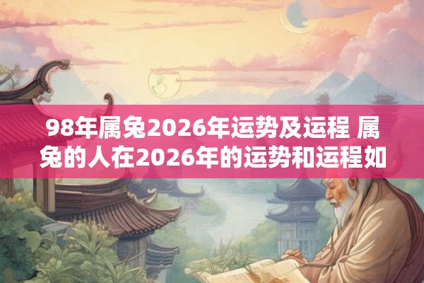 98年属兔2026年运势及运程 属兔的人在2026年的运势和运程如何98年出生的属兔人将迎来怎样的命运挑战