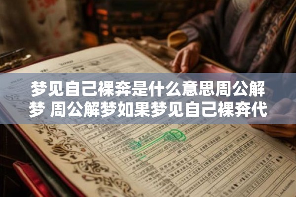 梦见自己裸奔是什么意思周公解梦 周公解梦如果梦见自己裸奔代表什么意思
