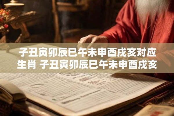 子丑寅卯辰巳午未申酉戌亥对应生肖 子丑寅卯辰巳午未申酉戌亥与哪些生肖相对应