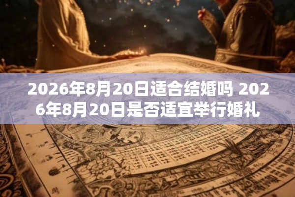 2026年8月20日适合结婚吗 2026年8月20日是否适宜举行婚礼