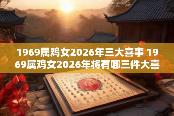 1969属鸡女2026年三大喜事 1969属鸡女2026年将有哪三件大喜事