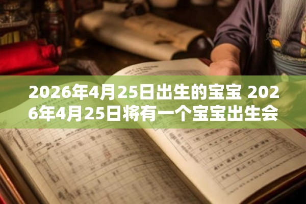 2026年4月25日出生的宝宝 2026年4月25日将有一个宝宝出生会是谁