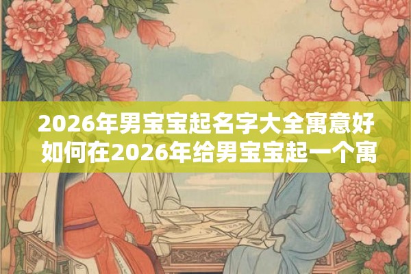 2026年男宝宝起名字大全寓意好 如何在2026年给男宝宝起一个寓意好的名字 2026年男宝宝起名字大全寓意好 如何在2026年给男宝宝起一个寓意好的名字