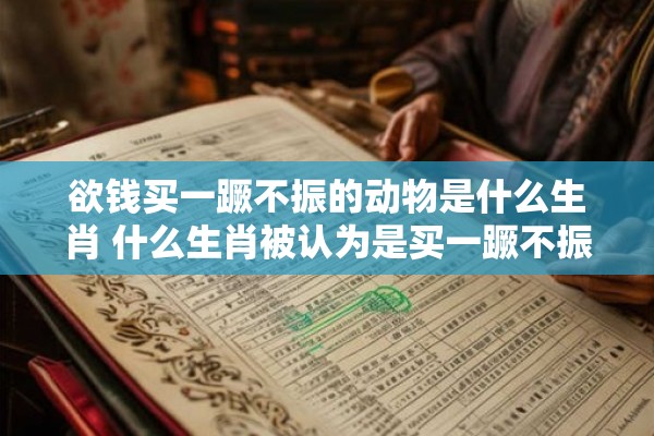 欲钱买一蹶不振的动物是什么生肖 什么生肖被认为是买一蹶不振的动物
