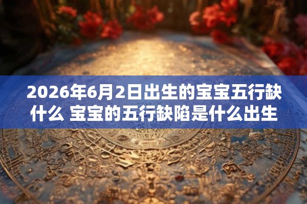 2026年6月2日出生的宝宝五行缺什么 宝宝的五行缺陷是什么出生日期是2026年6月2日 2026年6月2日出生的宝宝五行缺什么 宝宝的五行缺陷是什么出生日期是2026年6月2日