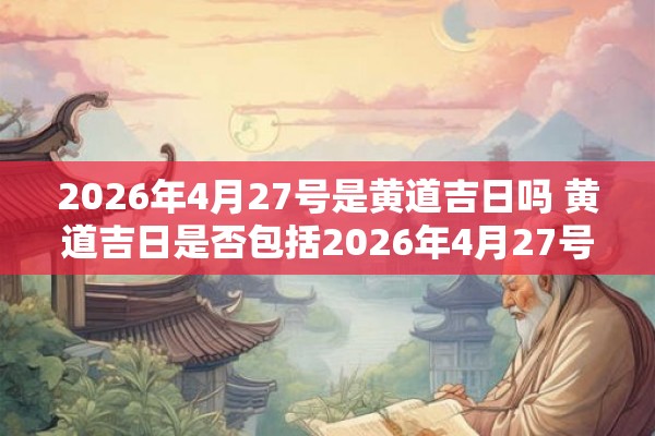 2026年4月27号是黄道吉日吗 黄道吉日是否包括2026年4月27号 2026年4月27号是黄道吉日吗 黄道吉日是否包括2026年4月27号