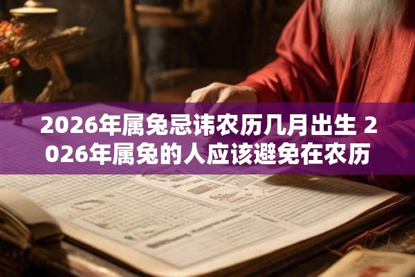 2026年属兔忌讳农历几月出生 2026年属兔的人应该避免在农历哪个月出生 2026年属兔忌讳农历几月出生 2026年属兔的人应该避免在农历哪个月出生