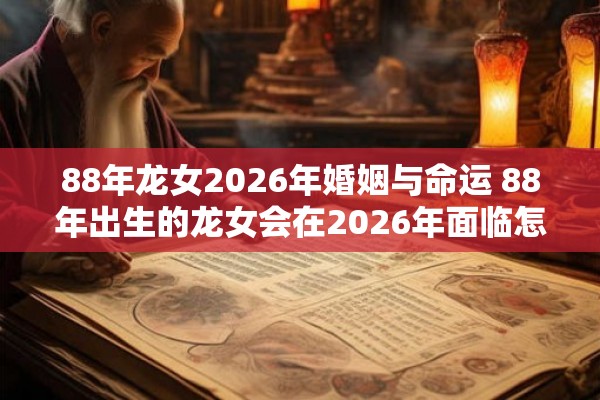 88年龙女2026年婚姻与命运 88年出生的龙女会在2026年面临怎样的婚姻与命运