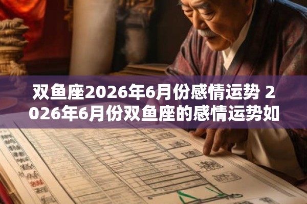 双鱼座2026年6月份感情运势 2026年6月份双鱼座的感情运势如何