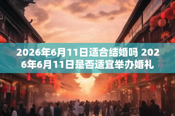 2026年6月11日适合结婚吗 2026年6月11日是否适宜举办婚礼