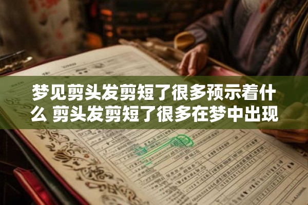 梦见剪头发剪短了很多预示着什么 剪头发剪短了很多在梦中出现意味着什么