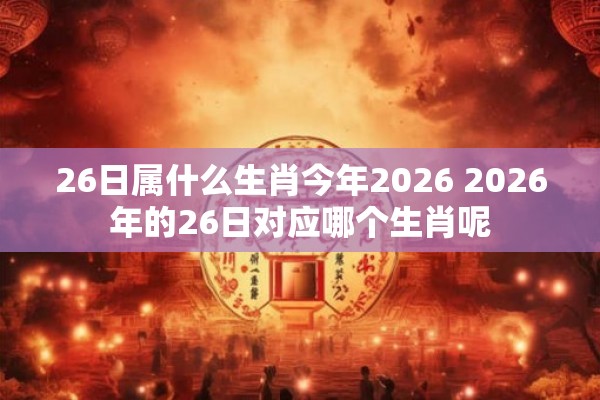 26日属什么生肖今年2026 2026年的26日对应哪个生肖呢
