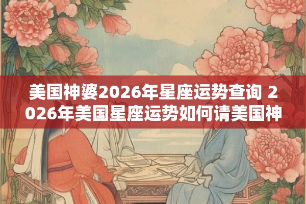 美国神婆2026年星座运势查询 2026年美国星座运势如何请美国神婆预测