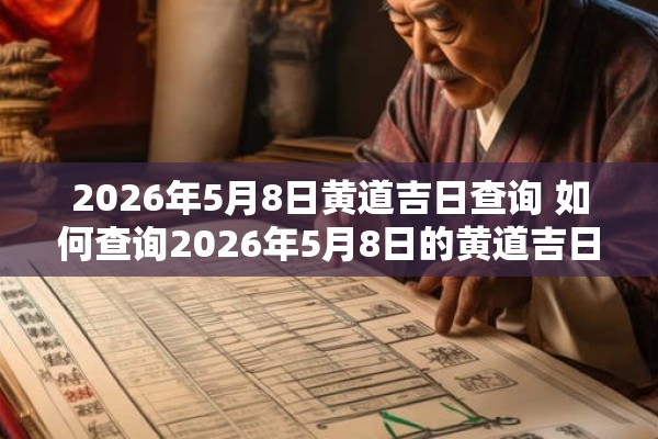 2026年5月8日黄道吉日查询 如何查询2026年5月8日的黄道吉日