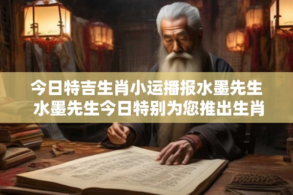 今日特吉生肖小运播报水墨先生 水墨先生今日特别为您推出生肖小运播报您的运势如何