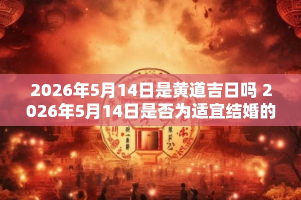 2026年5月14日是黄道吉日吗 2026年5月14日是否为适宜结婚的黄道吉日
