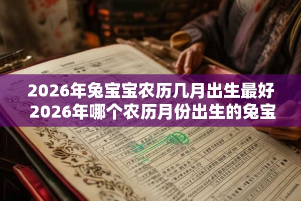 2026年兔宝宝农历几月出生最好 2026年哪个农历月份出生的兔宝宝最适合
