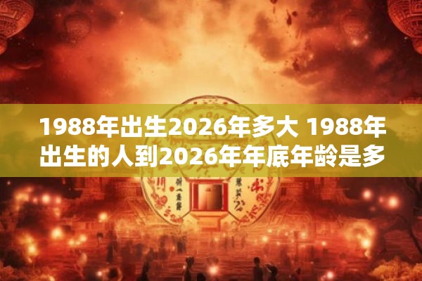 1988年出生2026年多大 1988年出生的人到2026年年底年龄是多少岁