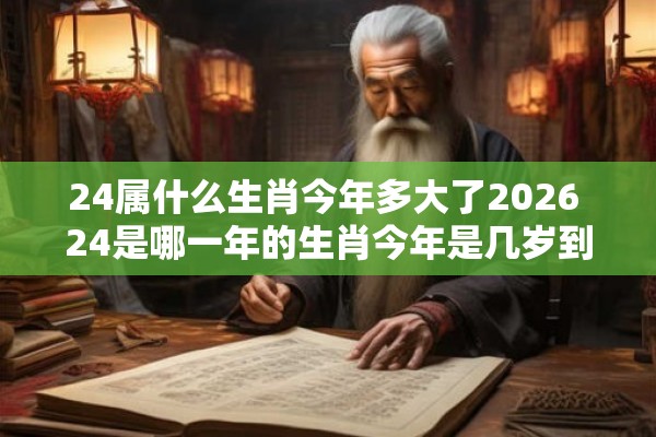 24属什么生肖今年多大了2026 24是哪一年的生肖今年是几岁到2026年会是多少岁