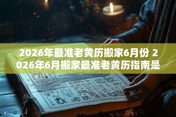 2026年最准老黄历搬家6月份 2026年6月搬家最准老黄历指南是什么