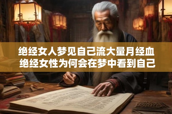 绝经女人梦见自己流大量月经血 绝经女性为何会在梦中看到自己大量流经血