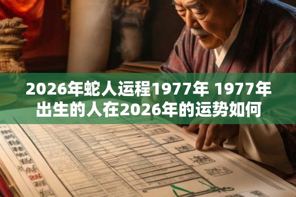 2026年蛇人运程1977年 1977年出生的人在2026年的运势如何