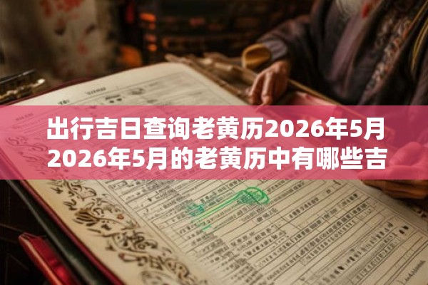 出行吉日查询老黄历2026年5月 2026年5月的老黄历中有哪些吉日适合出行