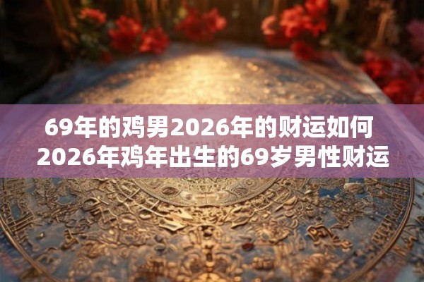 69年的鸡男2026年的财运如何 2026年鸡年出生的69岁男性财运如何