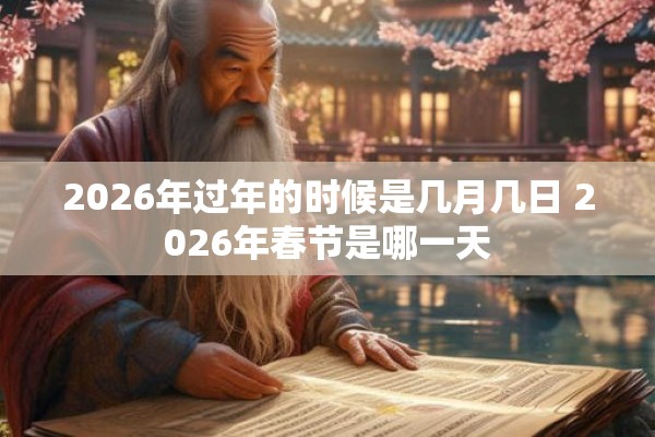 2026年过年的时候是几月几日 2026年春节是哪一天