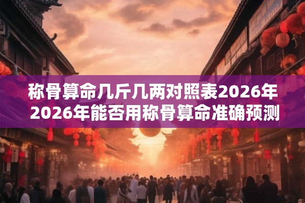 称骨算命几斤几两对照表2026年 2026年能否用称骨算命准确预测个人几斤几两的命运