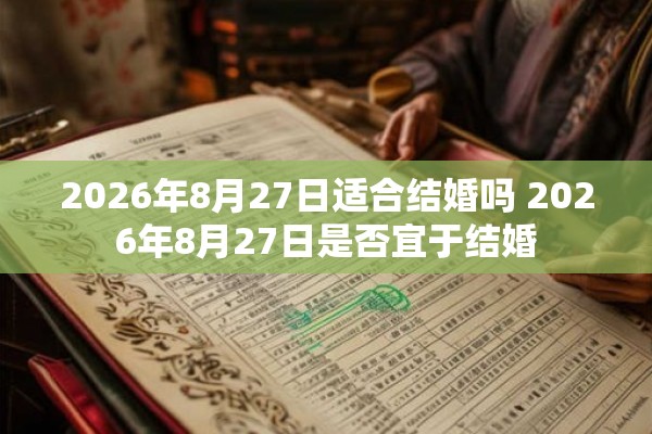 2026年8月27日适合结婚吗 2026年8月27日是否宜于结婚