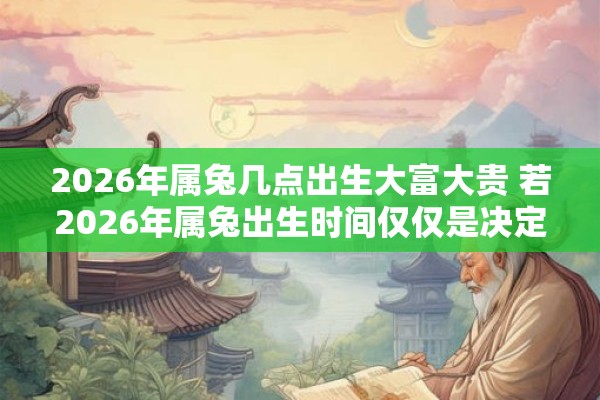 2026年属兔几点出生大富大贵 若2026年属兔出生时间仅仅是决定未来大富大贵的关键吗 2026年属兔几点出生大富大贵 若2026年属兔出生时间仅仅是决定未来大富大贵的关键吗