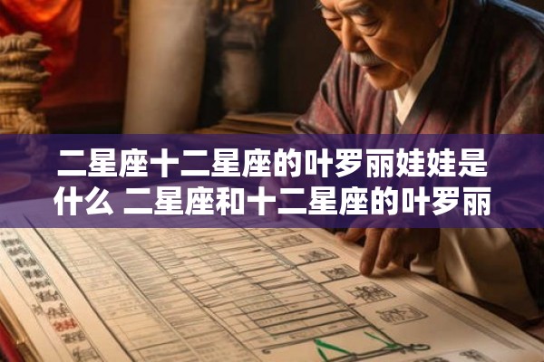 二星座十二星座的叶罗丽娃娃是什么 二星座和十二星座的叶罗丽娃娃有什么不同