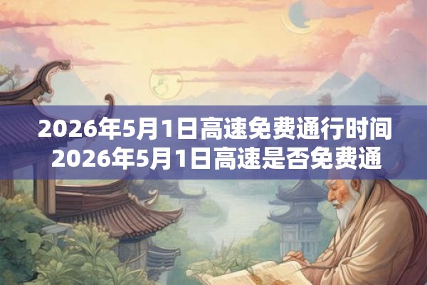 2026年5月1日高速免费通行时间 2026年5月1日高速是否免费通行
