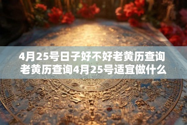 4月25号日子好不好老黄历查询 老黄历查询4月25号适宜做什么