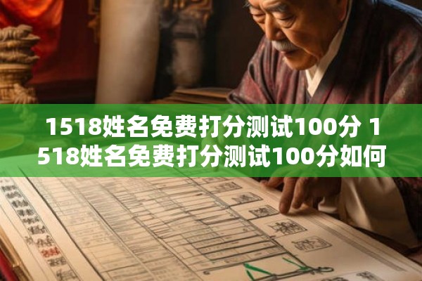 1518姓名免费打分测试100分 1518姓名免费打分测试100分如何进行