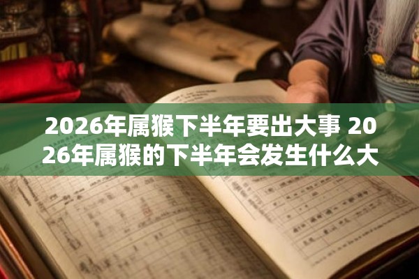 2026年属猴下半年要出大事 2026年属猴的下半年会发生什么大事