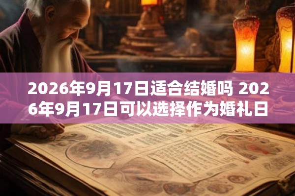 2026年9月17日适合结婚吗 2026年9月17日可以选择作为婚礼日期吗