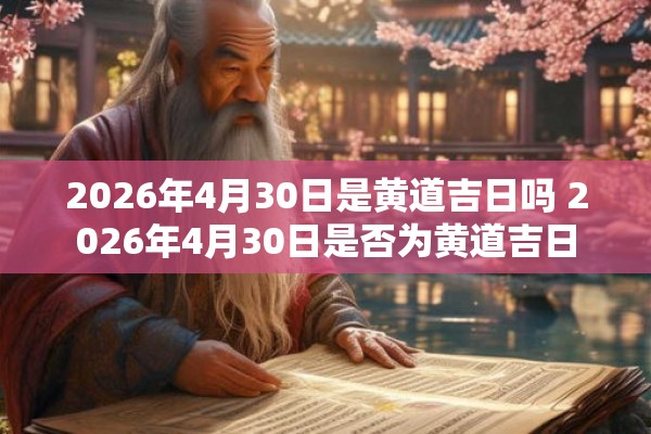 2026年4月30日是黄道吉日吗 2026年4月30日是否为黄道吉日