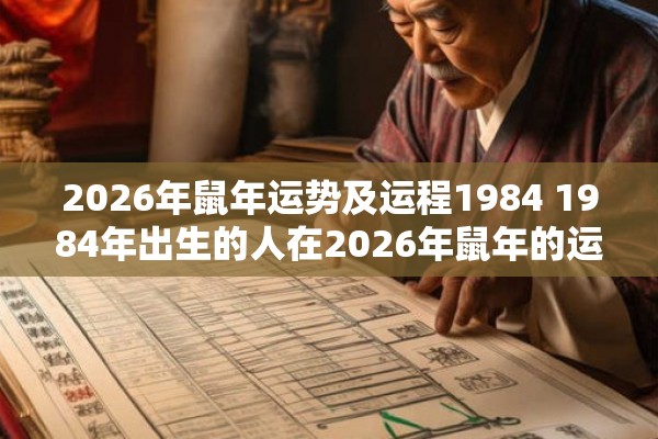 2026年鼠年运势及运程1984 1984年出生的人在2026年鼠年的运势和运程如何