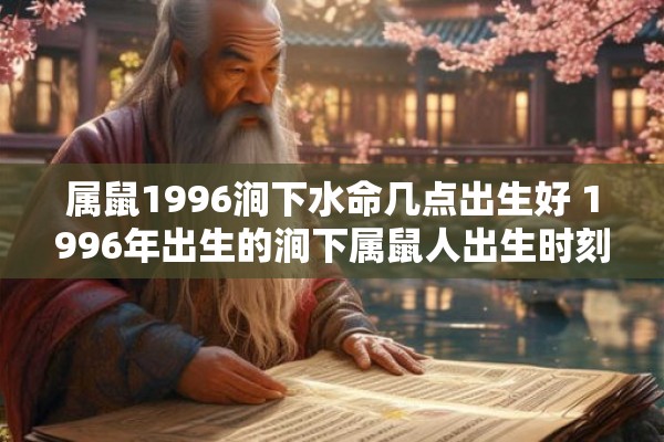 属鼠1996涧下水命几点出生好 1996年出生的涧下属鼠人出生时刻的选择对命运有何影响